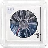 RVLOVENT 12V RV Roof Fan Vent 14'' 10-Speed Reversible Manual Lift (Smoke with LT)