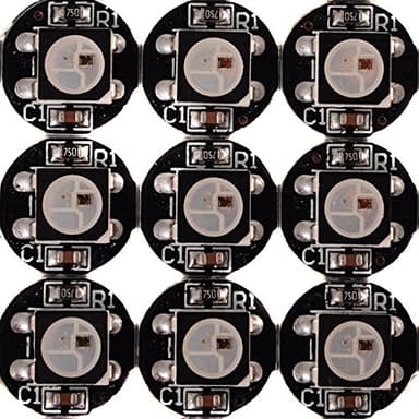 BTF-LIGHTING WS2812B 100PCS 5050SMD Individually Addressable Smart RGB LED Pixel for Arduino Single 1-led RGB LED Module Pixels Color Light Black PCB Only DC5V Christmas(No Adapter or Controller)
