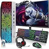 BTO RGB Gaming Desktop PC Bundle - Intel Core i7 6th Gen, 16GB DDR4 Ram, 512GB SSD, NVIDIA GT-1030 2GB GDDR5, New 22 Inch Monitor – Prebuilt Computer for PC Gaming - Windows 10 Pro (Renewed)