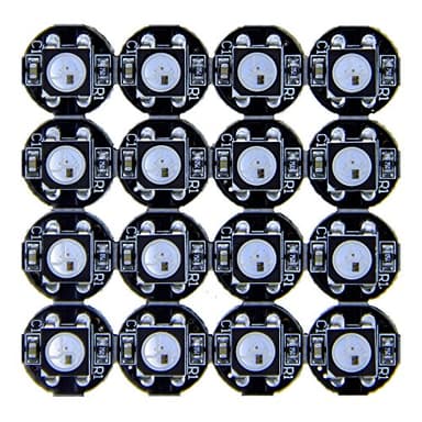 ALITOVE 100pcs WS2812B Addressable 5050 Smart RGB LED Pixel Light on Black Heat Sink PCB Board 5V DC Compatible with Raspberry Pi for DIY Lighting Project