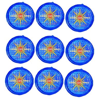 Solar Sun Rings UV Resistant Above Ground Inground Swimming Pool Hot Tub Spa Heating Accessory Circular Heater Solar Cover, SSRA, Sunburst (9 Pack)