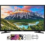 SAMSUNG UN32N5300AFXZA 32-inch 1080p Smart LED TV, Black Bundle with Premiere Movies Streaming + Flat Wall Mount Kit + 6-Outlet Surge Adapter + 2X 6FT 4K HDMI 2.0 Cable