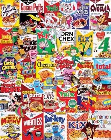 White Mountain Puzzles Cereal Boxes - 1000 Piece Jigsaw Puzzle
