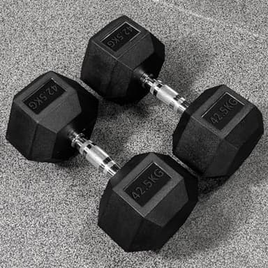 METIS Hex Dumbbells 6lbs – 110lbs Options | Strength Training Hand Weights | Exercise Equipment | Dumbbell Set | Pair of Weights (94lb [Pair])