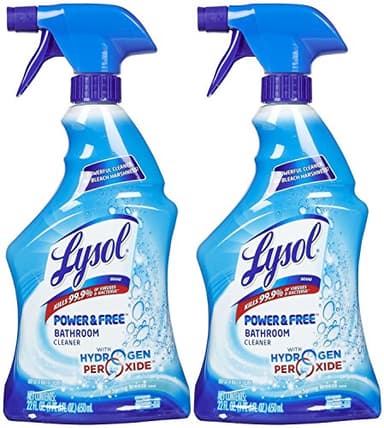 Lysol Power and Free Bathroom Cleaner, Fresh, 22 Ounce (Pack of 2)