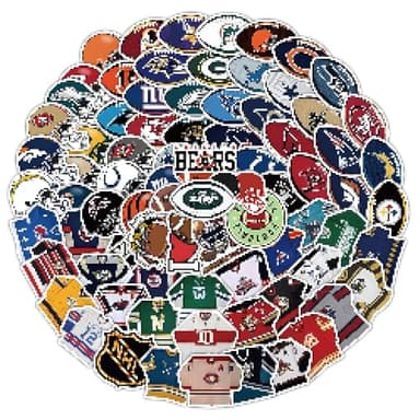 104cs Football Stickers Pack for Helmet Water Bottles Rugby Decal Decoration Sticker for Boys，Waterproof Decals for Laptop，Computer，Phone Case，Car，Guitar，Bumper，Skateboard，Gifts for Adults Teens