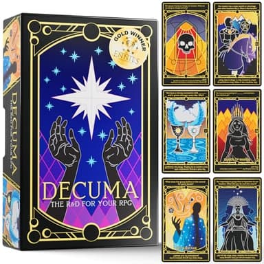 Decuma: the R&D for your RPG, a World Building Card Game for a DnD Campaign or TTRPG Adventure in any Tabletop Roleplaying System and a RPG Story Telling Game or Worldbuilding Dungeon Master Tool Gift