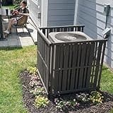 42in H x 41in W x 43in L (3 Panels) Freestanding Enclo Roanoke Charcoal Color Privacy Screen, Perfect Air Conditioner Fence, Vinyl Privacy Panels for Hiding and Concealing Outside AC Unit, EC18026