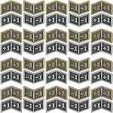 40 PCS Antique Metal Buff Counter Tokens with Velvet Bag Magic The Gathering Token Creature Stats or Loyalty Counters for MTG CCG Card Gaming Accessories, Black&Bronze