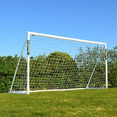 FORZA 12ft x 6ft Soccer Goal | All Weather uPVC Backyard Goals with Quick and Easy Assembly - Optional Training Ball, Target Sheet & Carry Bag (Goal Only)
