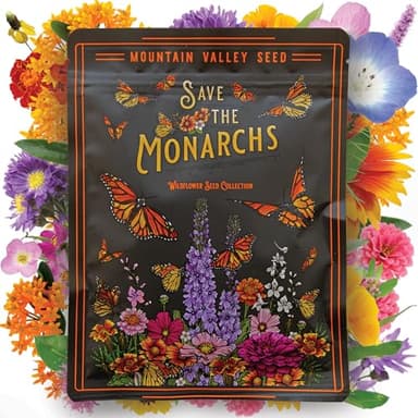Wildflower Seeds Bulk – National Wildflower Seed Collection – Perennial Wildflowers Mix – Flower Seeds for Planting – Wild Flowers (Save The Monarchs)