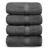 Ariv Premium Bath Towels Pack of 4, 100% Cotton, Large 30" x 52", Super Soft, Highly Absorbent, Quick Dry, Durable, Comfortable, Great Value & Quality, Perfect for Home & Bathroom - Grey
