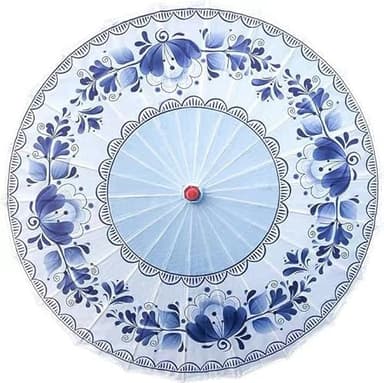 Bestage 33" Handmade Oiled Parasol Bamboo Silk Umbrella Chinese Japanese Art Classical Dance Umbrella Plum Blossom for Wedding Parties Photography Costumes Cosplay Decoration and Other Events