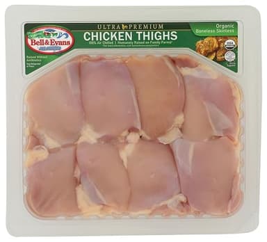 Whole Foods Market, Organic Chicken Thigh Boneless/Skinless Air Chilled Tray Pack Step 2, 16 Ounce