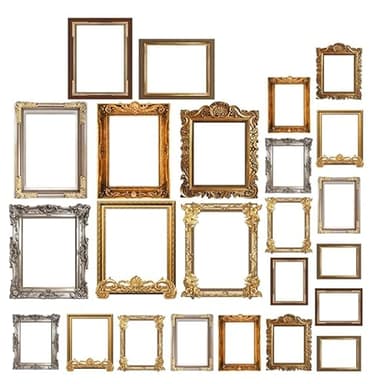 24Sheets Vintage Photo Frame Wall Stickers Removable PVC Decor for Bedroom Living Room Minimalist Design for Artistic Wall Enhancement Versatile Wall Decals