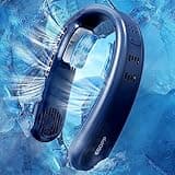 1S Cool Down 30°F Neck Fan with Double Semiconductor Coolers, 360° Surrounded Personal Fans Air Conditioner that Blow Cold Air, 8H Lasting Portable Fan with 3 Speed, Gifts for Men Women Outdoor Travel