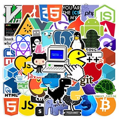 50 PCS Programming Stickers for Developers, Coders, Programmers, Hackers, Geeks, and Engineers,Developper Stickers for Laptop Party Favors for Water Bottles (Programmer)