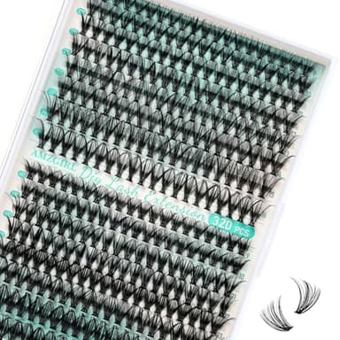 Lash Clusters 320Pcs 30 40D Eyelashes Cluster D Curl Individual Wispy Lashes Cluster for DIY Cluster Eyelash Extensions at Home for Beginners (Mix9-16mm)