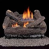 Duluth Forge DLS-18R-2 Dual Fuel Ventless Fireplace Logs Set with Remote Control, Use with Natural Gas or Liquid Propane, 30000 BTU, Heats up to 1000 Sq. Ft, Stacked Red Oak, 18 Inches