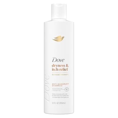 Dove Damage Therapy Derma Shampoo Dryness + Itch for Flaky Scalp with Pyrithione Zinc and Coconut Oil 12 Fl Oz