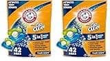 Arm & Hammer Plus OxiClean 5-in-1 Laundry Detergent Power Paks, 42 Count (Packaging may vary) (Pack of 2)