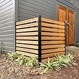 42in H x 38in W (2 Panels) No Dig Enclo Charleston Cedar Wood Privacy Screen, Ideal Outdoor Privacy Wall, Pool Equipment Enclosure, Trash Can Enclosures, Air Conditioner Fence, EC18009