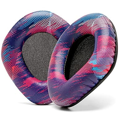 WC Upgraded Replacement Earpads for Corsair Void & Corsair Void Pro Wired & Wireless Gaming Headsets Made by Wicked Cushions | Improved Durability, Thickness, and Sound Isolation | (Speed Racer)