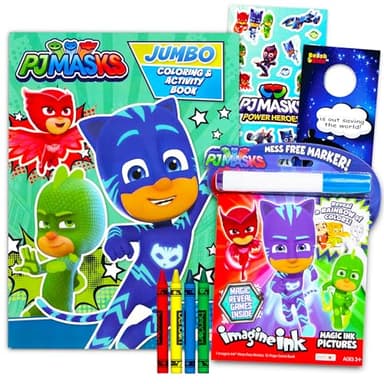 Disney PJ Masks Coloring and Activity Book Set - Bundle of PJ Masks Activity Set with Coloring Book, Activity Pages, Stickers, More | Art and Drawing Set