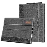 Fintie Case for 13 Inch Microsoft Surface Pro 11/10/9 - Multiple Angle Viewing Portfolio Business Cover with Pocket & Stylus Holder, Compatible with Type Cover Keyboard, Gray