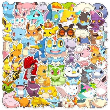 50pcs Cute Monster Stickers for Teen Laptop, Anime Cartoon Waterproof Stickers for Water Bottle, Phone, Computer, Cool Kids Skateboard, Bike, Luggage Graffiti Decal