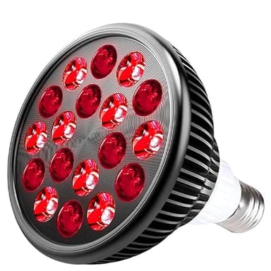 Zarbaha Red & Near Infrared Light Therapy Bulb – 18 LEDs with 660nm, 810nm, 850nm, 940nm Wavelengths – Wellness Light for Skin & Body – Aluminum Shell, E26 Socket