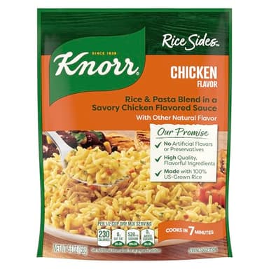Knorr Rice Sides Chicken Long Grain Rice and Vermicelli Pasta Blend For a Tasty Rice Side Dish 5.6 oz