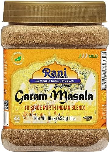 Rani Garam Masala Indian 11-Spice Blend 16oz (1lb) 454g PET Jar ~ All Natural, Salt-Free | Vegan | No Colors | Gluten Friendly | NON-GMO | Kosher | Indian Origin