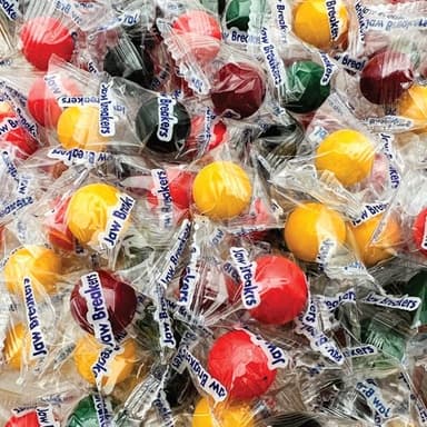 Jaw Breakers - 2 Pound Bulk Pack (About 170 Count) - Assorted Fruit Hard Candy - Individually Wrapped Candy - Lemon, Lime, Cherry, Orange, and Grape Mix