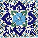 Box of 9-4¼ x 4¼ Polanco 3 - Talavera Mexican Ceramic Tiles