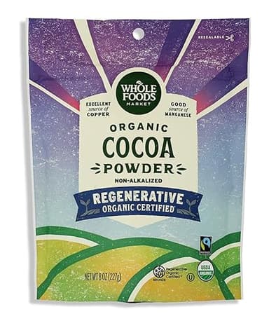 WHOLE FOODS MARKET REGENERATIVE ORGANIC COCOA POWDER, 8 OZ