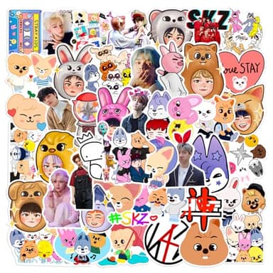 50Pcs Stray Kids Stickers,Pop Singer Aesthetic Stickers,for Water Bottle Laptop Phone Journal,Gifts for Kid Girl Women (C)