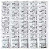 Silica Gel Packets, 50PCS 5 Gram Premium Moisture Absorbers, Desiccant Packs for Storage, Transparent Rechargeable Oxygen Humidity Absorber Bags for Spices, Jewelry, Clothes, Shoes, Boxes, Electronics