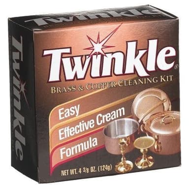 Twinkle Brass & Copper Cleaning Kit, Easy Effective Cream Formula, 4.38-Ounce (Pack of 2)