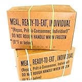 MRE A and B bundle cases 2024, 2025 inspection - Military meals ready to eat - 24 full food packs rations with 1,250 calories per meal and heater for camping