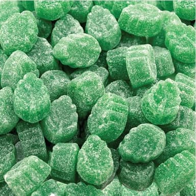 Spearmint Leaves 2-Pound Bag | Unwrapped Jelly Candy | Soft and Chewy Spearmint Candy Bulk | Old School Mint Jelly Treat for Parties and Everyday Snacking