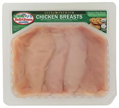 Bell & Evans Organic Boneless Skinless Chicken Breast Cutlets