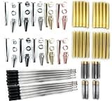 Slimline Pen Kit for Wood Turning || 10 Pack with Multiple Finishes || 7mm Twist Pen Kit
