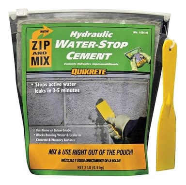 Quikrete 5625116 2 lbs Zip N Mix Hydraulic Water Stop Cement Gray