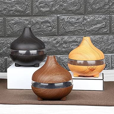 Essential oil diffuser, aromatherapy humidifier, 300ml wood grain ultrasonic aromatherapy air water evaporator, suitable for quiet and cool mist in the room, suitable for small baby bedroom family