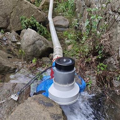 ZHOZHUT 3000W Micro Hydroelectric Generator 220V Water Turbine High Power Hydroelectric Generator with Ballast and 110mm Inlet Fitting, 3500RPM Permanent Magnet Generator for Home, Outdoor,3kw,220V