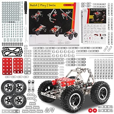 MALUVRIAN Erector Set for Boys - Girls | Metal Model Kits for Adults Teens and Advanced Kids Stem Toys | Build A Car Plane or Excavator | Educational Toys | Engineering Toys | Building Kit