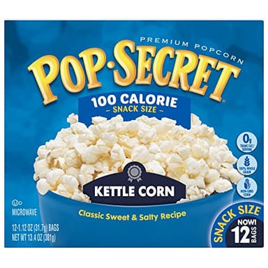 Pop Secret Popcorn, Kettle Corn, 3 Ounce Microwave Bags, 12 Count Box,1.12 Ounce (Pack of 12)