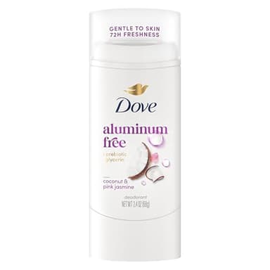 Dove Deodorant Stick for 72 Hour Odor Protection Coconut & Pink Jasmine Aluminum Free 2.4 oz