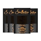 SheaMoisture Bar soap African Black Soap 4 count Soothe and Clarify Skin Soothing and Clarifying bar soap with 24h shea moisture nutrients for Healthy, Glowing Skin 8 oz